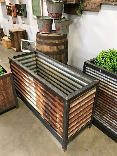 corrugated steel planter box|corrugated metal planter boxes.